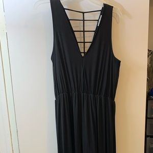 Black sheer dress with shorts underneath